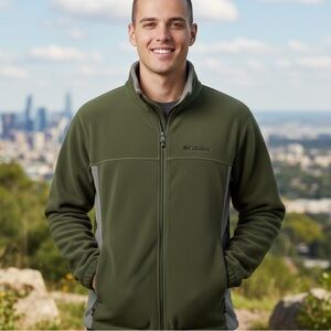 Columbia Mens fleece zip up jacket size XL